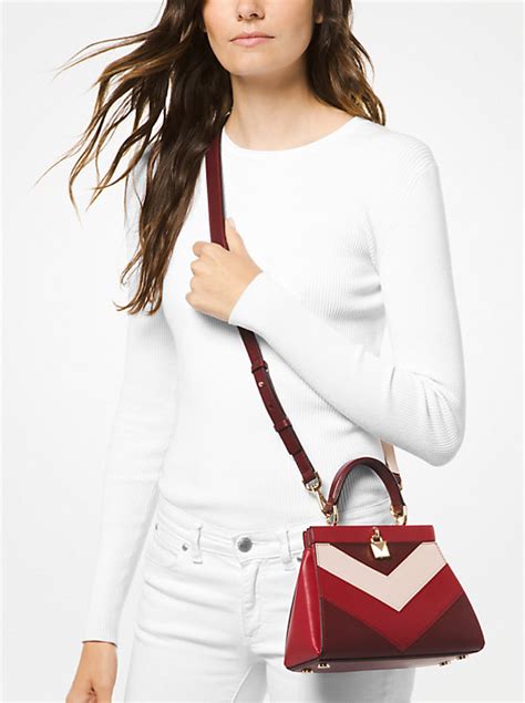 michael kors gramercy small tri color leather satchel|Gramercy Leather Satchel .